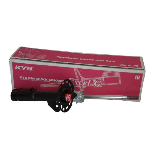 Стойка амортизатора Honda Jazz '04-'08/ Mobilio Spike '02-'08/ Fit Aria '06-'09/ Fit '03-'07 2WD передняя левая  KYB (Япония) 333411 